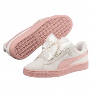 Puma Suede Heart Shoes Girls White/Beige 020JFJYQ