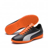 Puma Spirit Indoor Shoes Mens Black/White/Orange 047UXXOS