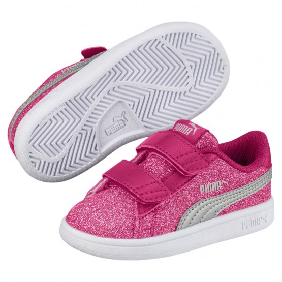 Puma Smash Shoes For Girls Silver 182ECATT