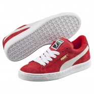 Puma Suede Shoes Boys Red/White 221OCAQD