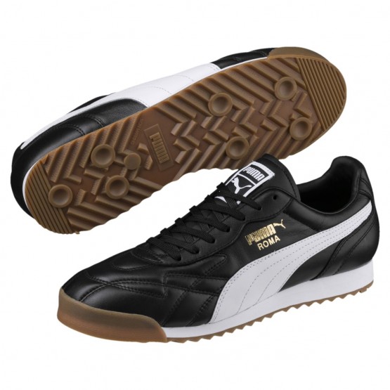 Puma Roma Anniversario Shoes For Men Black/White 267FMWUT