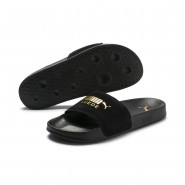 Puma Suede Sandals Mens Black/Gold 292WKGND