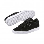 Puma Suede Classic Shoes Womens Black/Silver 293EPBHC