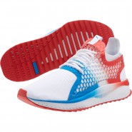 Puma Tsugi Netfit Running Shoes For Men White/Deep Red 298PCHCC