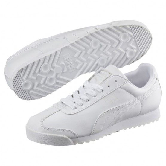 Puma Roma Shoes Mens White/Light Grey 307VCJIP