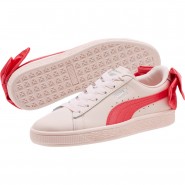 Puma Basket Bow Shoes Girls Pink 319XRDOK