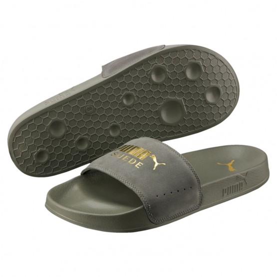 Puma Suede Sandals For Men Grey/Gold 321SUTFD