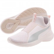 Puma Rebel Mid Shoes Girls Silver 394BKCPP