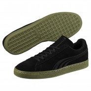 Puma Suede Classic Shoes Mens Black/Olive 436MNTYD
