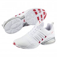Puma Cell Shoes Mens White/Red 472STNXK