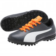 Puma Spirit Shoes Boys Black/White/Orange 482YIKZS