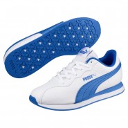 Puma Turin Shoes Boys White/Blue 519RRUVN