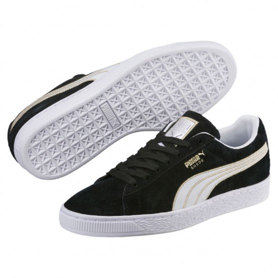 Puma Suede Shoes Womens Black/White 559TQMIE