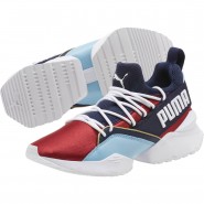 Puma Muse Shoes Womens Navy 599BYUCF