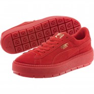 Puma Suede Platform Shoes For Women Red/Pink 628YBUGH