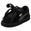 Puma Suede Heart Shoes Girls Black 631HSIFK