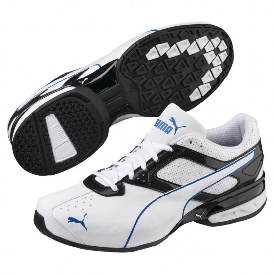 Puma Tazon 6 Shoes For Men White/Black/Blue 689NVBBX