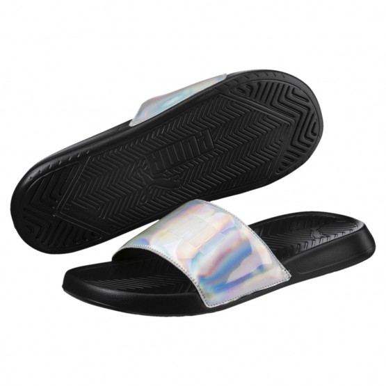 Puma Popcat Sandals For Women Black/Silver 701DEOJO