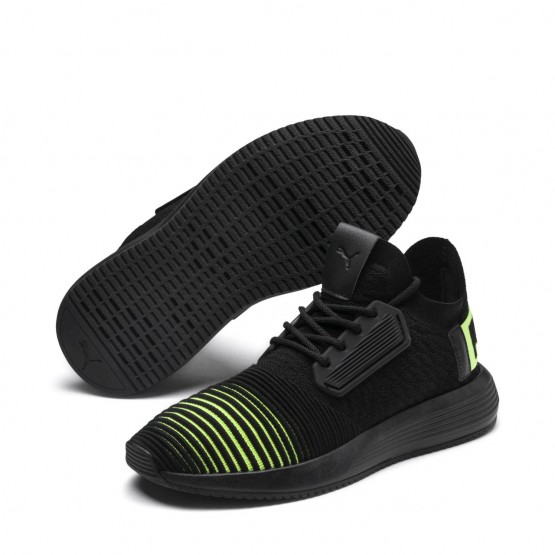 Puma Uprise Shoes Boys Black/Light Green 726UFCFK
