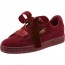 Puma Suede Heart Shoes Girls Brown Red/Gold 761YBBSF