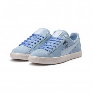 Puma Clyde Shoes Mens Blue/Grey 784EJEUO