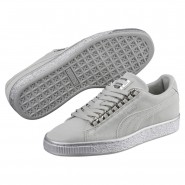 Puma Suede Classic Shoes Boys Grey Purple/Silver 805XTAPJ