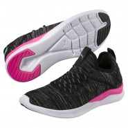 Puma Ignite Flash Running Shoes Womens Black/Pink/Green 829QGPUK