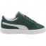 Puma Suede Classic Shoes Boys Deep Green/White 855OZZSS