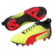 Puma Evoknit Shoes Boys Yellow/Red/Black 974TIUUE